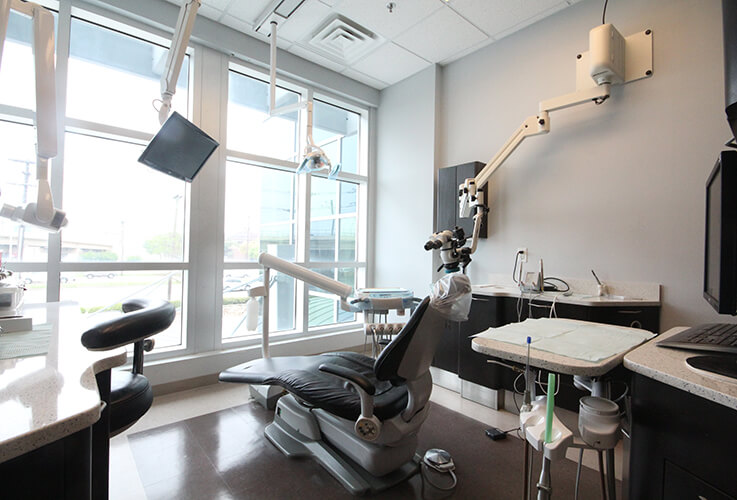 Front view of the Richardson dental examination room