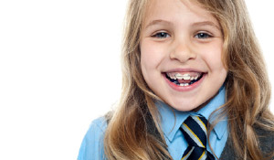 young girl with oral appliance