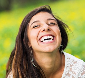 Laughing woman with beautiful smile